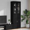 vidaXL Highboard mit Regal Schwarz 60 x 35 x 182 cm Holzwerkstoff
