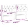 vidaXL Gepolstertes Kopfteil Hellgrau 180 cm Massives Kiefernholz