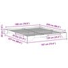 vidaXL Bettrahmen Braun 180 x 220 cm Massives Kiefernholz