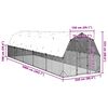 vidaXL Hühnerstall mit Dach 2,5x10x2,25 m Verzinkter Stahl