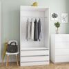 vidaXL Kleiderschrank Wei&szlig; 100x50x200 cm Holzwerkstoff