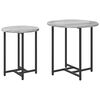 vidaXL Beistelltisch-Set 2 stk. Grau Sonoma und Schwarz