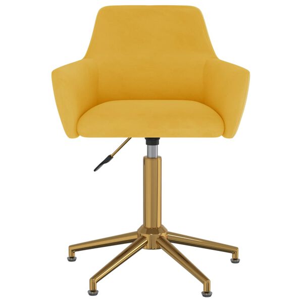 vidaXL Esszimmerst&uuml;hle 6 Stk. Drehbar Gelb Samt