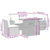 vidaXL 6-tlg. Garten-Sofagarnitur mit Kissen Beige Poly Rattan