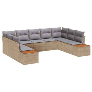 vidaXL Gartensofa-set mit Kissen 5 pcs Beige und Hellgrau Polyrattan
