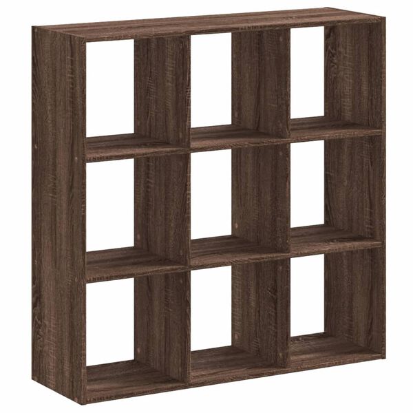 vidaXL Bücherregal Braun Eichen-Optik 102x32x102 cm Holzwerkstoff