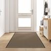 vidaXL Fu&szlig;matte Beige und Schwarz 120 x 400 cm Polypropylen und Vinyl