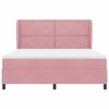 vidaXL Boxspringbett mit Matratze Rosa 200 x 180 cm Polyester