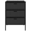vidaXL Gartenschrank Schwarz 55x59x80 cm Poly Rattan