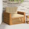 vidaXL Outdoor-Sofagarnitur Massives Akazienholz und Polyester Natur