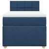 vidaXL Boxspringbett mit Matratze Blau 90x200 cm Stoff