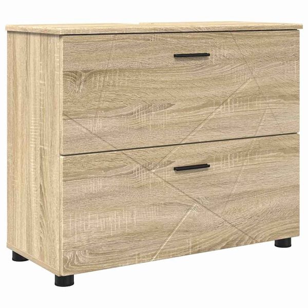 vidaXL Badezimmerschrank mit Schubladen Sonoma-Eiche 76,5 x 35 x 64 cm