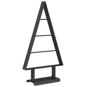 vidaXL Metall Weihnachtsbaum mit St&auml;nder Schwarz 60 cm Stahl