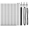 vidaXL Sechseckzaun mit Betonsockel 25 x 1,6 m PVC-beschichteter Stahl