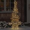 vidaXL Weihnachtsbaum mit 160 LEDs Warmweiß 150 cm Rattan