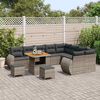 vidaXL Gartensofa-set 12 pcs Grau Poly-Rattan