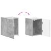 vidaXL TV-Schrankset Wandmontiert 4 pcs Beton Grau Holzwerkstoff
