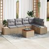 vidaXL Gartensofa-set 6 pcs Beige und Hellgrau Poly-Rattan