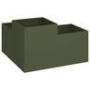 vidaXL Gartenblumentopf Olivgr&uuml;n 80 x 80 x 48 cm Stahl