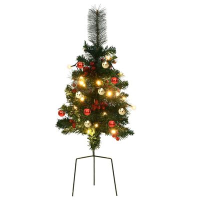 vidaXL Künstlicher Weihnachtsbaum mit Beleuchtung 2 Stk. Outdoor 76 cm