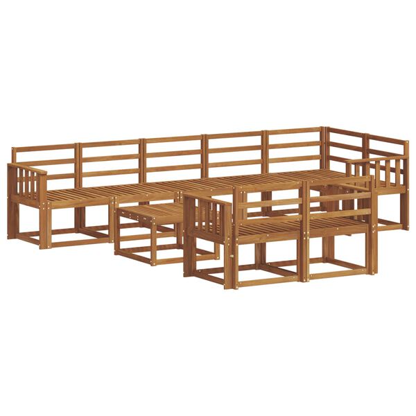 vidaXL Outdoor-Sofagarnitur 9 pcs Natur Massivholz Akazie