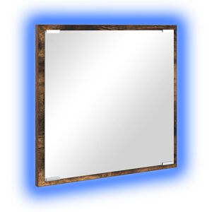 vidaXL LED-Badezimmerspiegel Ger&auml;ucherte Eiche 40 x 37 x 8.5 cm