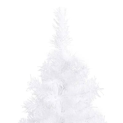 vidaXL Künstlicher Eck-Weihnachtsbaum mit LEDs Weiß 240 cm PVC