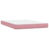 vidaXL Boxspringbett mit Matratze Rosa 90x220 cm Samt