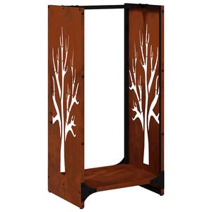 vidaXL Brennholzregal 40x30x80 cm Wetterfester Stahl