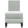 vidaXL Boxspringbett mit Matratze Hellgrau 80 x 200 cm Samt