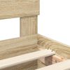 vidaXL Bettrahmen mit Kopfteil Sonoma-Eiche 90 x 190 cm Holzwerkstoff