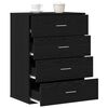 vidaXL Sideboard Schwarz Eichen-Optik 60 x 39 x 80 cm Holzwerkstoff