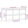vidaXL TV-Schrank mit LED-Beleuchtung Braun Eichen-Optik 100x34x50 cm