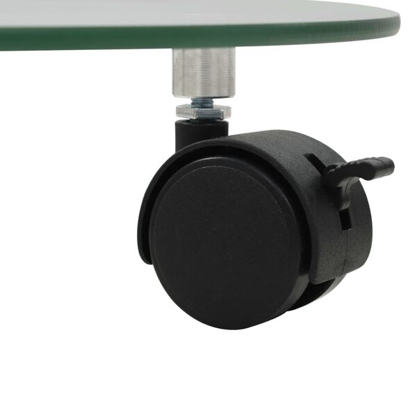 vidaXL Pflanzenst&auml;nder mit Rollen 2 St&uuml;ck Hartglas 28 cm Rund