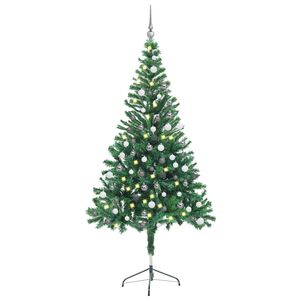 vidaXL K&uuml;nstlicher Weihnachtsbaum Beleuchtung Kugeln 150cm 380 Zweige