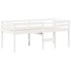 vidaXL Hochbett mit Dach Weiß 80x200 cm Massivholz Kiefer