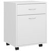 vidaXL Rollschrank Wei&szlig; 45x38x54 cm Holzwerkstoff