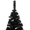 vidaXL K&uuml;nstlicher Weihnachtsbaum Beleuchtung & Kugeln Schwarz 120 cm