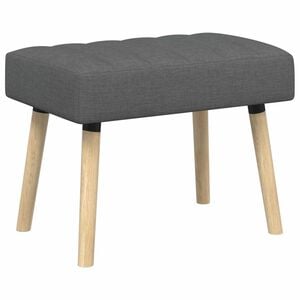 vidaXL Kanalgepolsterte Bank Dunkelgrau 60 x 40 x 45 cm Stoff