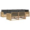 vidaXL Outdoor-Sofagarnitur 7 Stk. Wei&szlig; und Anthrazit Polyester