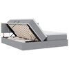 vidaXL Aufbewahrungsbett mit Matratze Hellgrau 200 x 200 cm Kunstleder