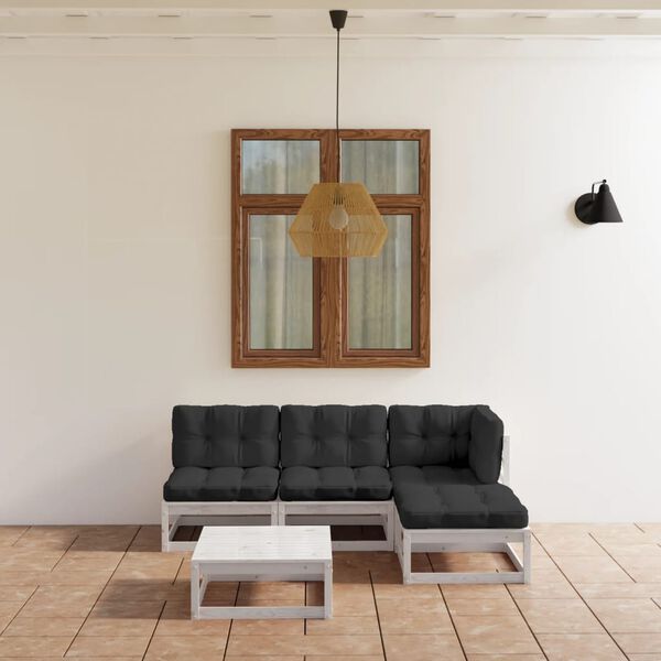 vidaXL 5-tlg. Garten-Lounge-Set mit Kissen Kiefer Massivholz