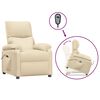 vidaXL Aufstehsessel Creme Stoff