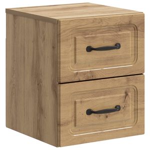 vidaXL Wandmontierter Nachttisch Artisan-Eiche 34,5 x 33 x 40 cm