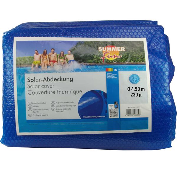 Summer Fun Sommer Poolabdeckung Solar Rund 450 cm PE Blau