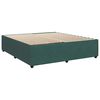 vidaXL Boxspringbett mit Matratze Dunkelgr&uuml;n 200x200 cm Samt