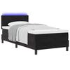 vidaXL LED Boxspringbett mit Matratze Schwarz 100 x 200 cm Samt