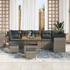vidaXL Garten-Sofa-Set 9 pcs Grau Poly-Rattan