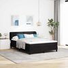 vidaXL Boxspringbett mit Matratze Schwarz 140 x 200 cm Samt