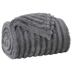 vidaXL &Uuml;berwurfdecke Dunkelgrau 150 x 130 cm Fleece